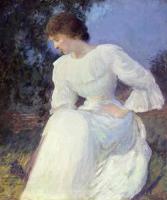 Tarbell, Edmund Charles - Portrait of a Woman in White